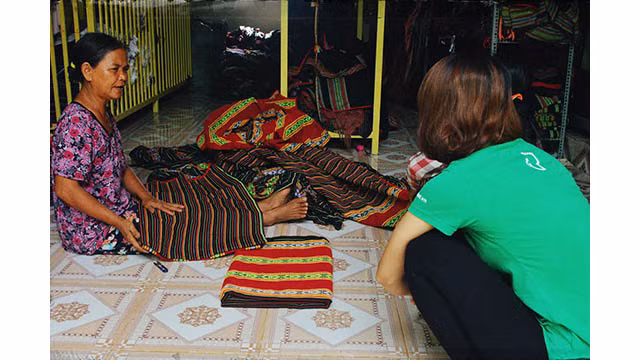 Visite du village de tissage My Nghiêp à Ninh Thuân ảnh 8