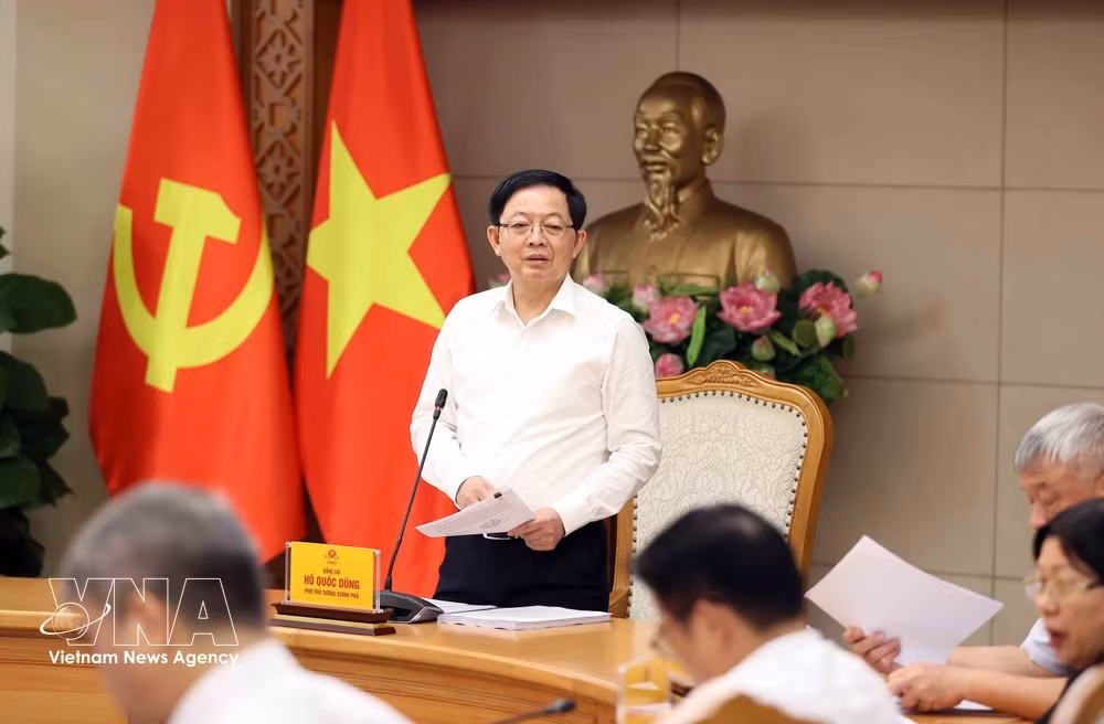 Le vice-Premier ministre Ho Quoc Dung préside la réunion. Photo : VNA.