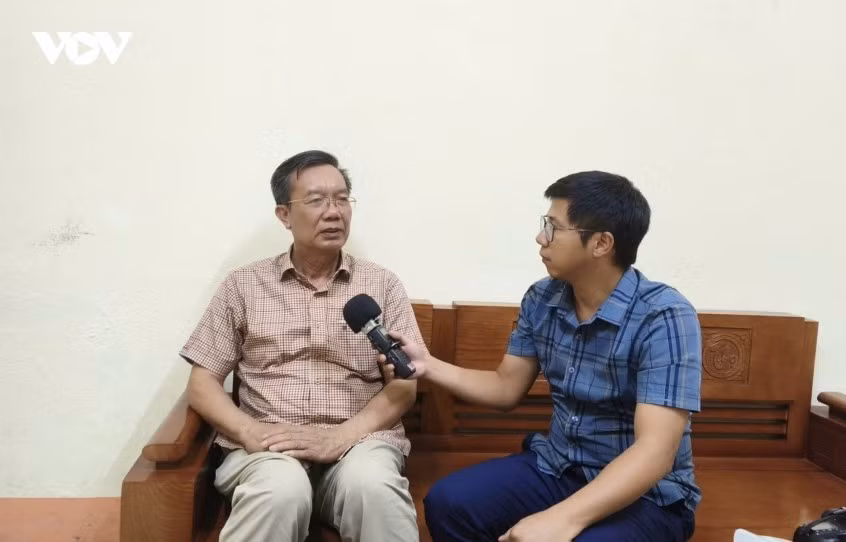 Mai Xuan Hap, vice-président permanent de l’Association des entreprises de la province de Quang Tri, accorde une interview à VOV.