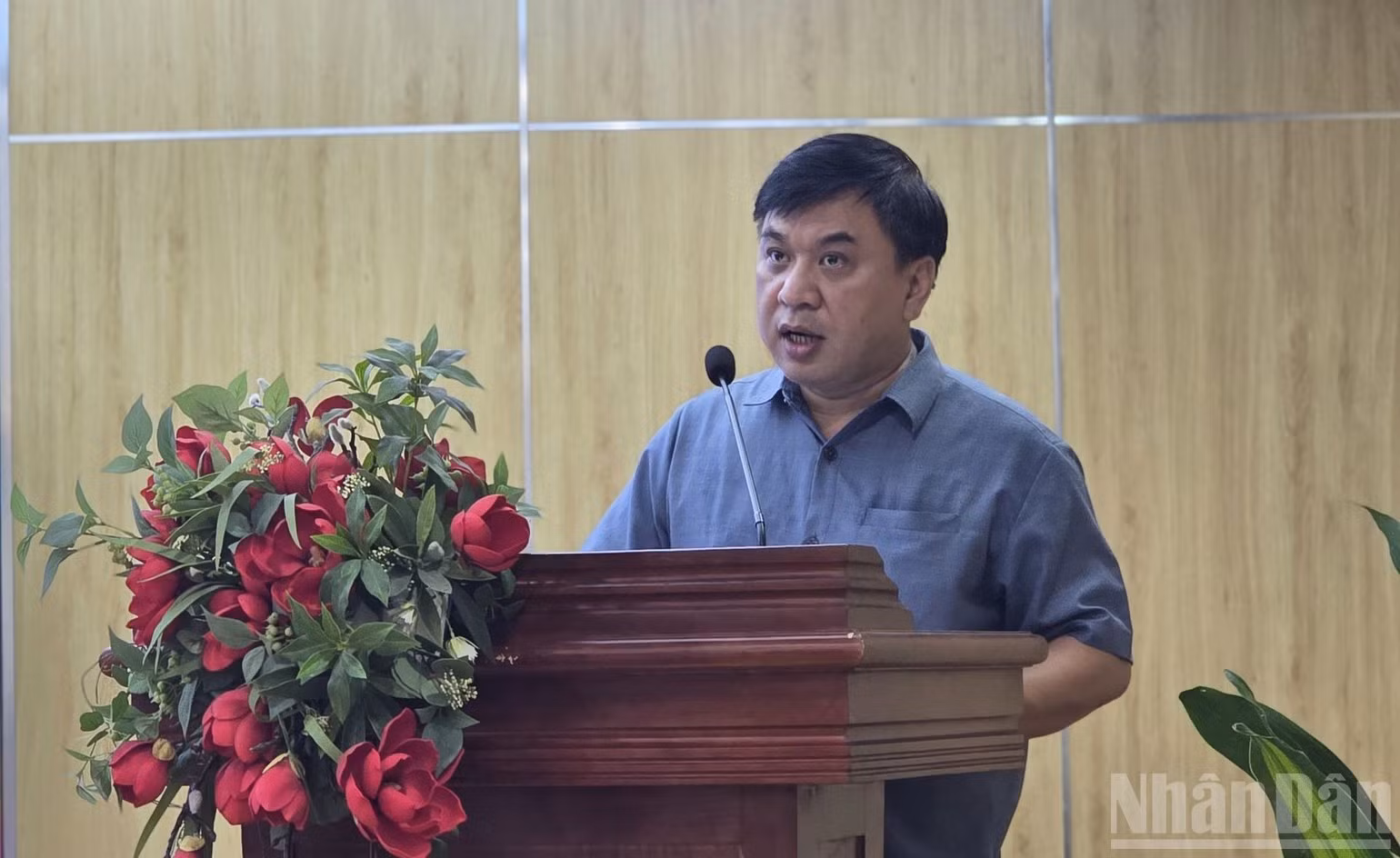 Ông Lê Hoàng Tài, Phó Cục trưởng Cục Xúc tiến thương mại (Bộ Công thương). (Ảnh: KIM DUNG)