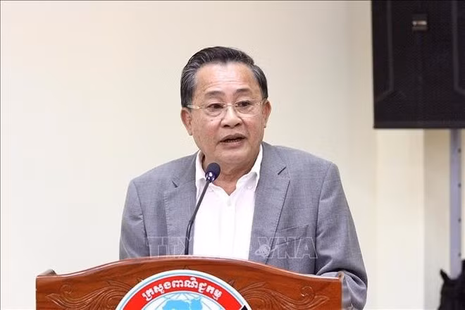 Oknha Leng Rithy, président de l’Association des entreprises Vietnam-Cambodge. Photo : VNA.