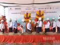 Lors de la cérémonie de lancement des travaux d’infrastructures techniques de la zone industrielle de Tan Phuoc 1, dans la commune de Tan Phuoc 3, province de Dong Thap (dans le delta du Mékong). Photo : NDEL