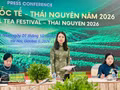 La vice-ministre des Affaires étrangères, Nguyen Minh Hang à la conférence de presse présentant le Festival international du thé de Thai Nguyen. Photo : VNA. 