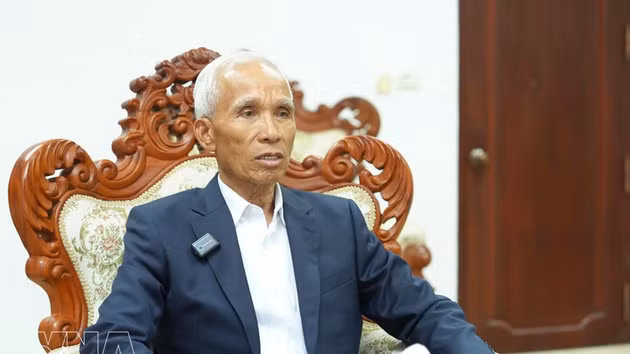 Khamphan Pheuiyavong, membre du Bureau politique et chef de la Commission centrale de la propagande et de la formation du Parti populaire révolutionnaire lao. Photo : VNA.