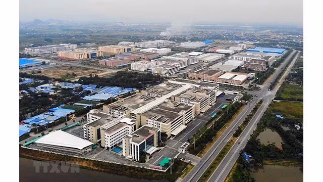 Le projet de VSIP (zone industrielle urbaine) à Hai Phong. Photo : VNA.