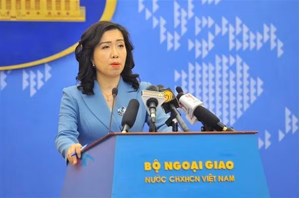 La porte-parole du ministère des Affaires étrangères Lê Thi Thu Hang. Photo : VNA