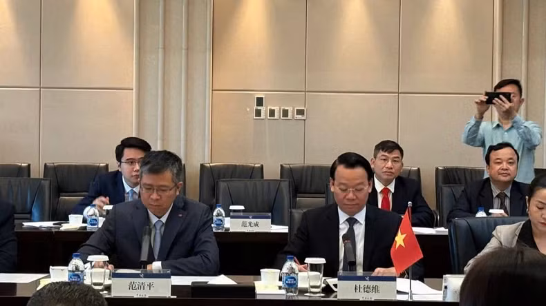 Le ministre vietnamien de l’Agriculture et de l’Environnement, Do Duc Duy lors de l'entretien. Photo : NDEL Le ministre vietnamien de l’Agriculture et de l’Environnement, Do Duc Duy lors de l'entretien. Photo : NDEL