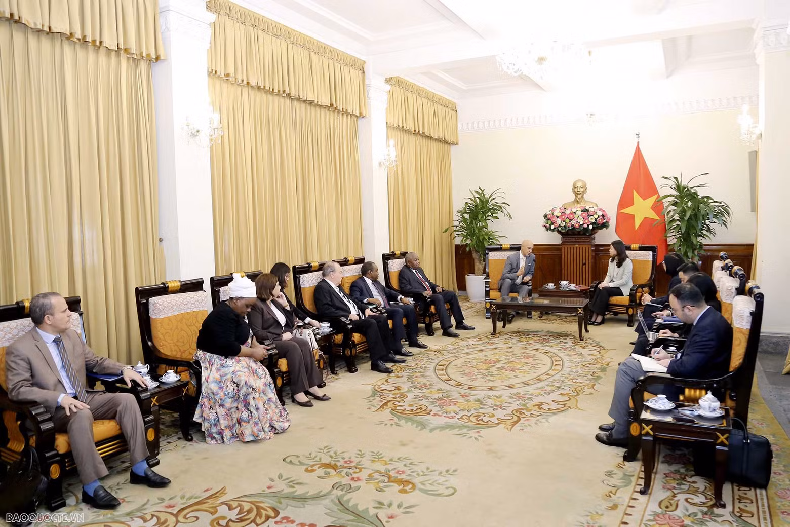 Vue générale de la rencontre. Photo : baoquocte.vn Vue générale de la rencontre. Photo : baoquocte.vn