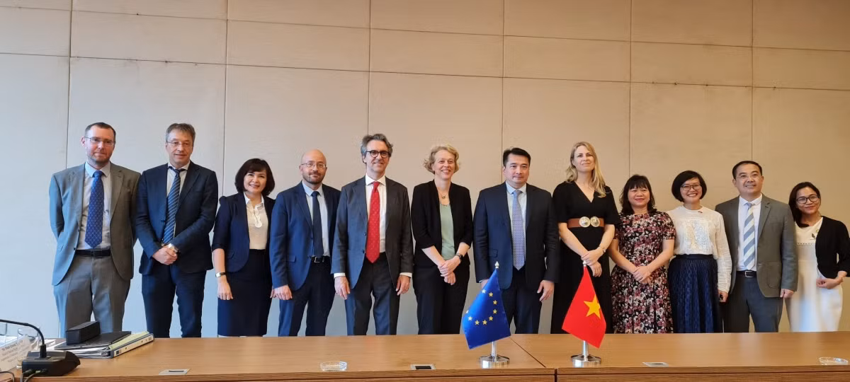 Le Vietnam et l’Union européenne (UE) ont organisé un dialogue annuel sur les droits de l’homme en juillet 2023. Photo : VOV. Le Vietnam et l’Union européenne (UE) ont organisé un dialogue annuel sur les droits de l’homme en juillet 2023. Photo : VOV.