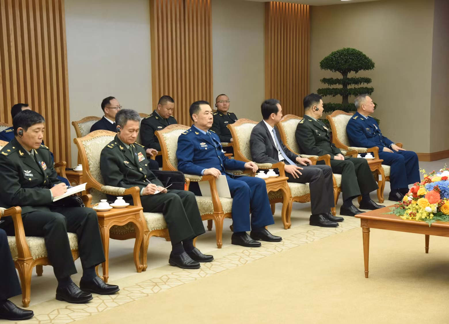 Les délégués de la Commission militaire centrale de Chine.