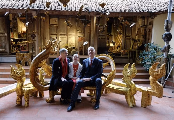 L'ambassadrice de Norvège au Vietnam, Hilde Solbakken, et sa famille. Photo: baoquocte.vn