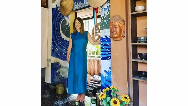 La styliste Maria Elena Di Terlizzi. Photo : Casa Italia. La styliste Maria Elena Di Terlizzi. Photo : Casa Italia.