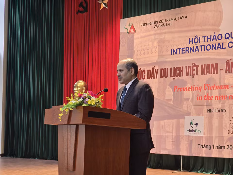 L'ambassadeur de l'Inde au Vietnam, Sandeep Arya, a hautement apprécié le potentiel touristique des deux pays. Photo : KTDT. L'ambassadeur de l'Inde au Vietnam, Sandeep Arya, a hautement apprécié le potentiel touristique des deux pays. Photo : KTDT.