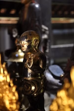 Les statues de la pagode Duc Son contiennent non seulement une valeur spirituelle, mais ont également une grande valeur artistique. Photo : VOV