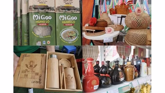 La présentation des produits OCOP (A chaque commune son produit). Photo: PCV La présentation des produits OCOP (A chaque commune son produit). Photo: PCV
