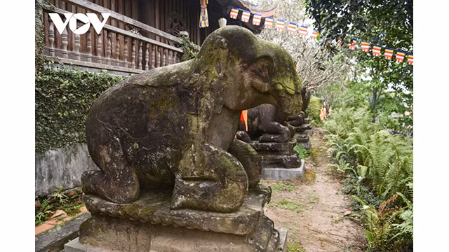 Les statues de pierre de 10 bêtes de la pagode Phât Tich dans le district de Tiên Du ont été reconnues comme trésor national depuis 2017. Photo: VOV.