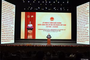 Le secrétaire général du PCV et président de la République, To Lam, a présidé, dans la soirée du 28 août à Hanoï, la cérémonie marquant le 81e anniversaire de la Fête nationale du Vietnam. Photo : VNA.