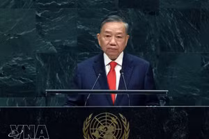 Le secrétaire général du PCV et président vietnamien To Lam a prononcé le 22 septembre un discours devant l’Assemblée générale de l’ONU. Photo : VNA.