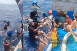 Sur la trace d’une bouteille de gaz à la dérive, un bateau de pêche sauve 32 pêcheurs en mer