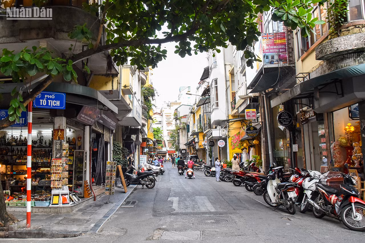 La rue Tô Tich appartenait autrefois au village de Tô Tich (canton de Tiên Tuc, ancien district de Tho Xuong). Elle se trouve maintenant dans le quartier de Hàng Gai (arrondissement de Hoàn Kiêm). Pendant la période coloniale française, elle s’appelait la ruelle Tô Tich. D’une ruelle étroite, elle s’est agrandie en rue depuis la décennie 1920. Les gens l’appelaient la rue Tho Tiên ou Hàng Tiên parce que la rue est issue du métier typique qui s’est encore maintenu jusqu’à présent, c’est celui de tourneur de bois. Dans cette rue, on confectionne des moules à gâteau, et autres ustensiles ménagers tels que pilons, mortiers, puisettes, etc. Aujourd’hui, elle est également connue pour ses plats de fruits marinés. C’est un endroit qui attire de nombreux touristes nationaux et étrangers qui viennent la visiter ou acheter des marchandises.