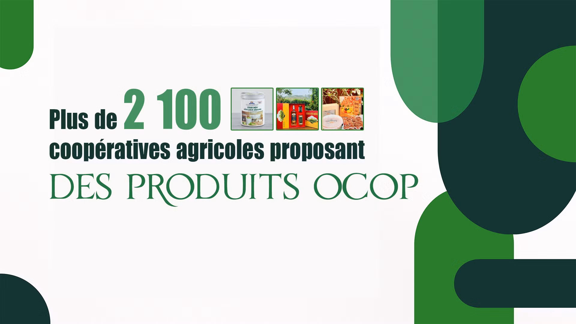 Plus de 2 100 coopératives agricoles proposant des produits OCOP