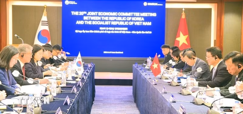 Vue de la 20e réunion du Comité économique mixte Vietnam-République de Corée, à Séoul, le 14 novembre. Photo : VNA.