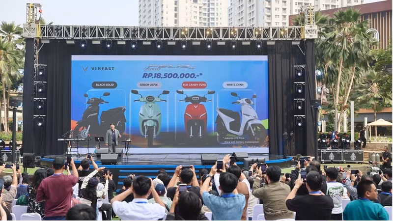VinFast dévoile les prix de sa gamme de motos électriques sur le marché indonésien. Photo : VinFast.