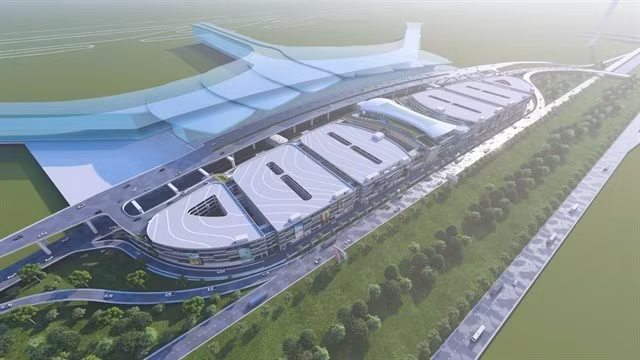 Vue en perspective du projet de parking de l’aéroport de Long Thành, dans la province de Dông Nai (Sud). Photo : Coteccons.
