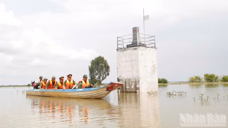 Des patrouilles et des inspections sont menées pour prévenir et lutter contre les individus qui utilisent des chocs électriques pour capturer des produits aquatiques. Photo : NDEL.