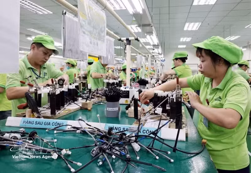 Bandai Vietnam, une entreprise à investissement direct étranger, crée des emplois stables à près de 1 000 travailleurs. Photo : VNA.