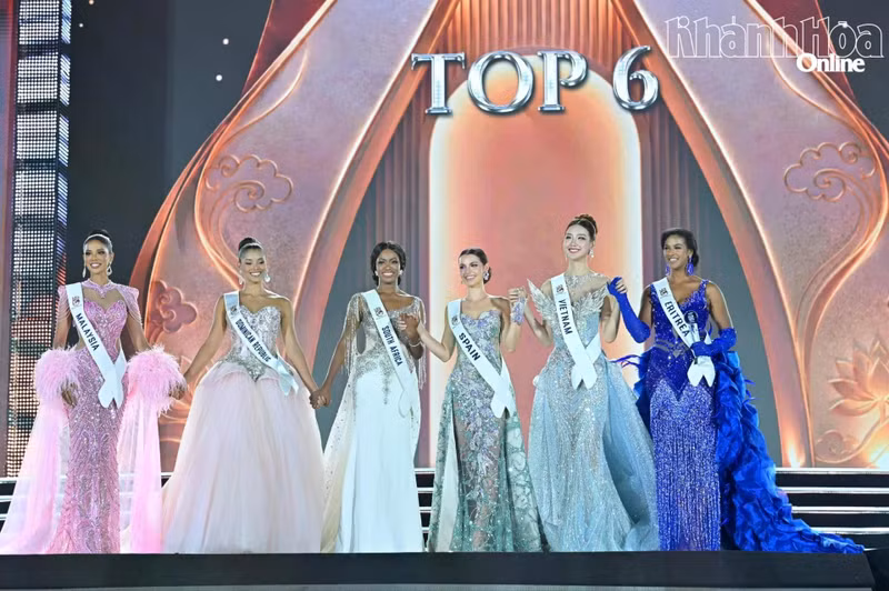 Le Top 6 de Miss World 2026. Photo: baokhanhhoa.vn