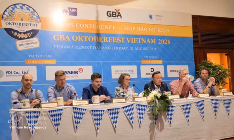 Conférence de presse sur le festival culturel allemand Oktoberfest de la GBA Vietnam 2026. Photo : VNA.