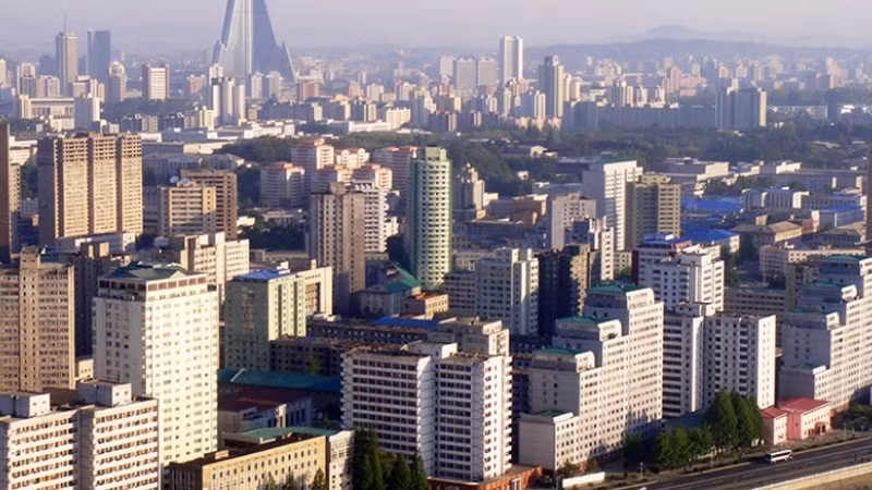 Un coin de la capitale Pyongyang.
