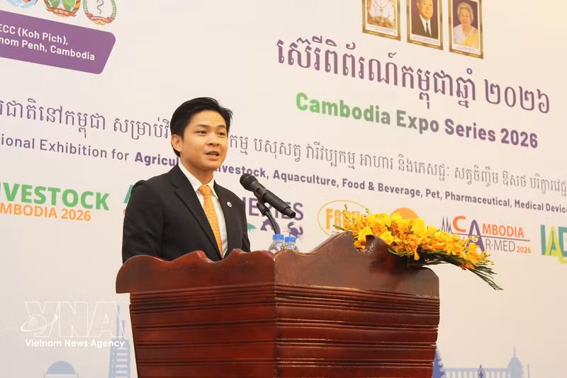 Samheng Bora, secrétaire d’État au ministère cambodgien du Commerce. Photo: VNA