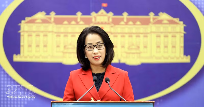 La porte-parole du ministère des Affaires étrangères, Pham Thu Hang. Photo : VNA. 