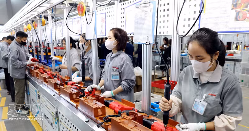Un établissement de fabrication d'outils électriques portatifs de la société Keystone Electrical Vietnam dans la province de Hung Yen. Photo: VNA. 