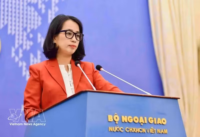 La porte-parole du ministère vietnamien des Affaires étrangères, Pham Thu Hang. Photo : VNA 