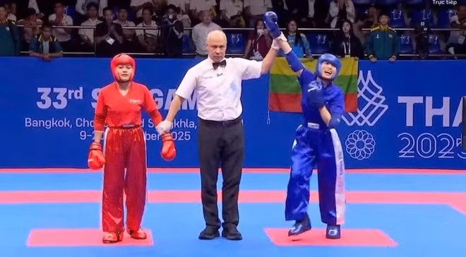 Hoang Thi Thuy Giang (droite). Photo: La délégation sportive vietnamienne