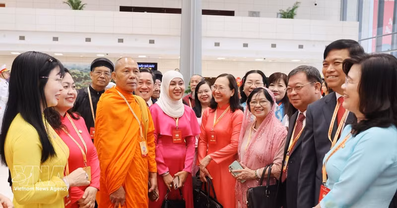 Délégués participant au 11e Congrès national du Front de la Patrie du Vietnam (FPV) pour le mandat 2026-2031. Photo : VNA. 