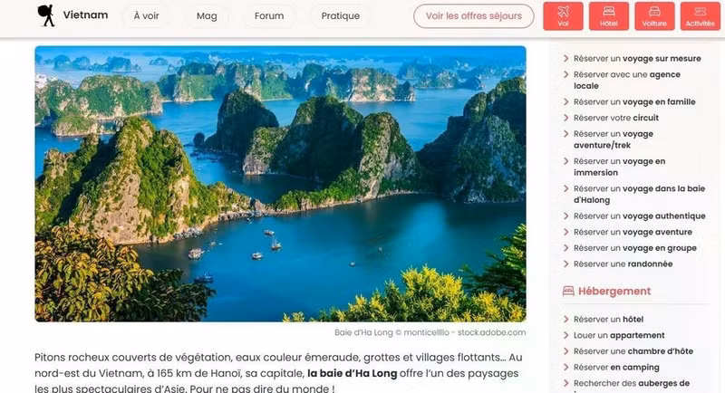 Routard.com présente la baie d’Ha Long comme l’une des merveilles naturelles à découvrir au moins une fois dans sa vie. Photo : VNA