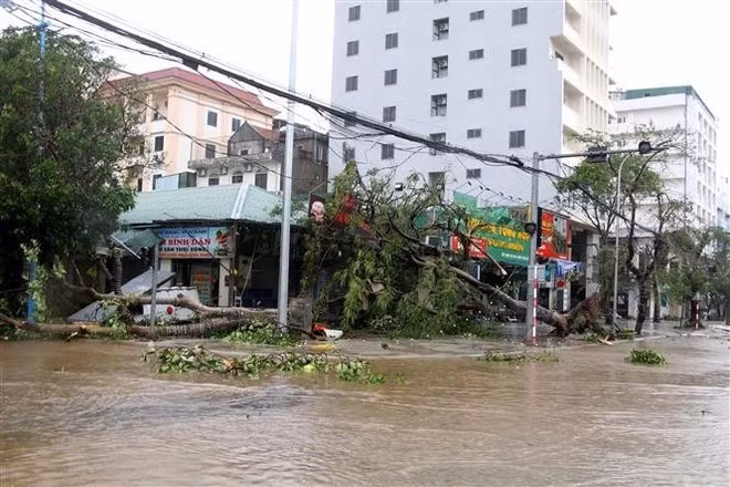 Inondation à Nghe An. Photo : VNA.