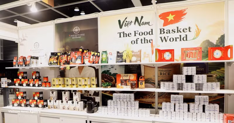 Le stand du Vietnam à la Foire annuelle de l’alimentation de la Région administrative spéciale de Hong Kong (Chine), en août 2026. Photo : VNA. 