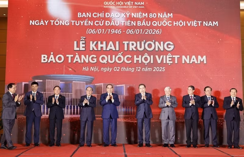 À la cérémonie d'inauguration du Musée de l'AN. Photo : VNA. 