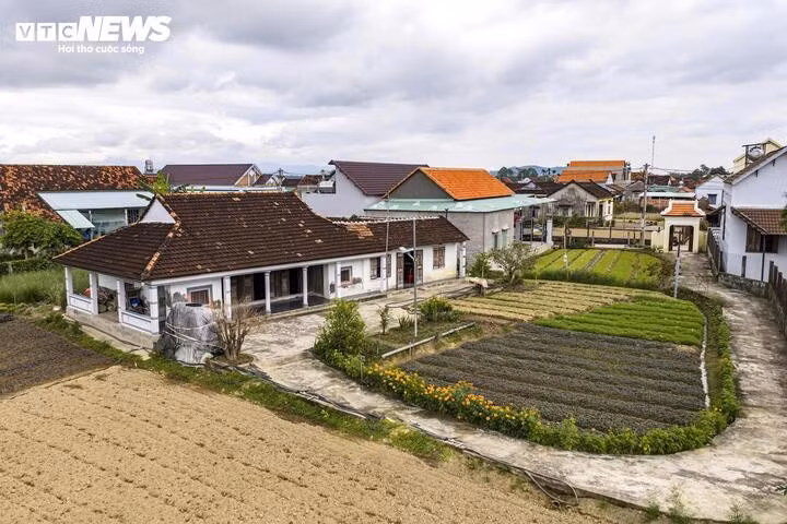 Elles partagent une architecture typique du Centre du Vietnam : maisons en bois à trois travées et deux ailes latérales, avec des toits en tuiles.