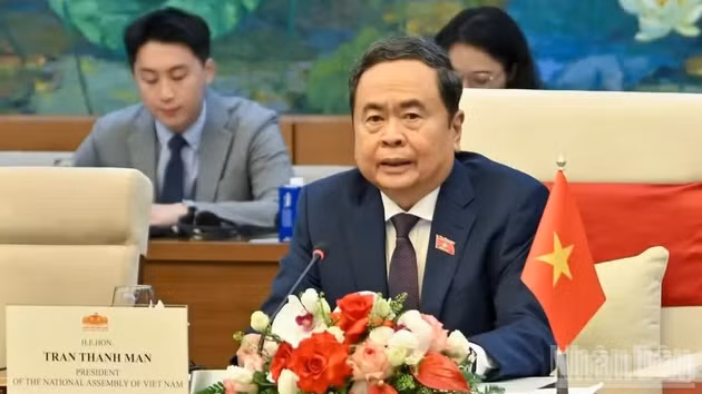 Le président de l’Assemblée nationale vietnamienne, Tran Thanh Man. Photo : NDEL