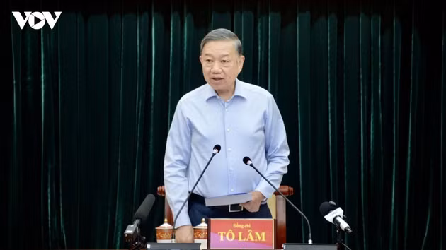 Le secrétaire général du Parti communiste du Vietnam et président de la République, To Lam. Photo : VOV.