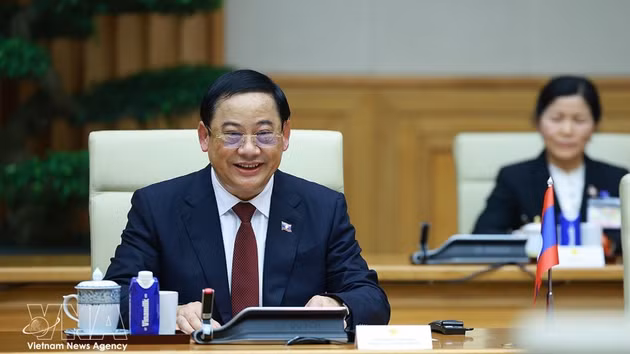 Le président de l’Assemblée nationale du Laos, Sonexay Siphandone. Photo: VNA