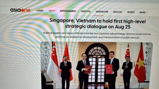 AsiaOne rend compte de la prochaine visite du Premier ministre Tran Cam Tu à Singapour. Photo : VNA.
