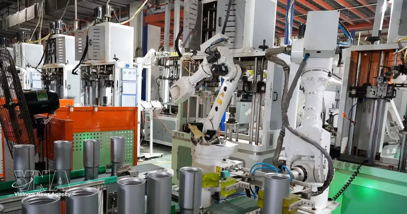 Établissement de la société CAYI Technology Vietnam dans le parc industriel de Yen Phong II-C, à Bac Ninh. Photo: VNA