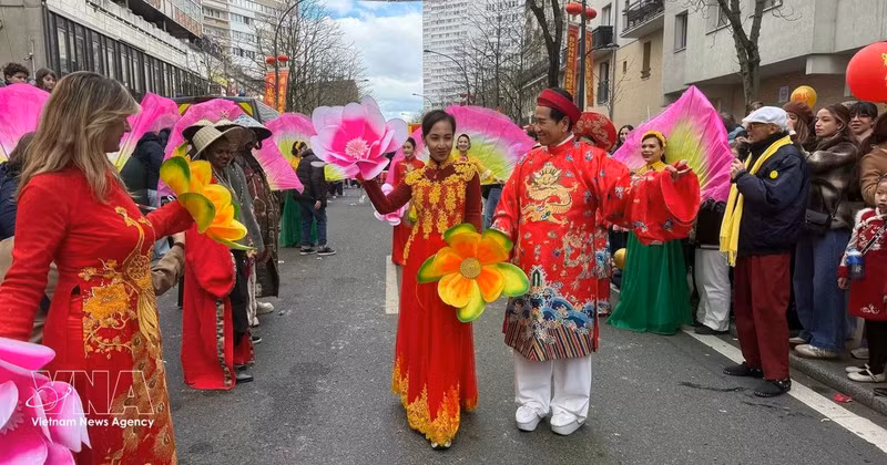 Dans cette ambiance festive, la délégation vietnamienne s’est une nouvelle fois distinguée. Photo : VNA. 